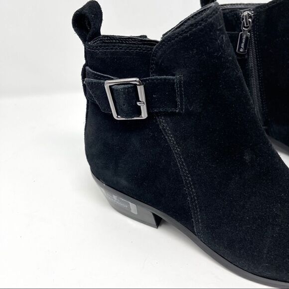 Blondo Black Suede Buckle Waterproof Booties 7 - Picture 2 of 6